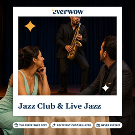 Everwow Jazz Club & Live Jazz experience gift photo in a frame, saxophonist at a club