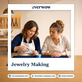 Everwow Jewelry Making experience gift photo in a frame, wirework at a workbench