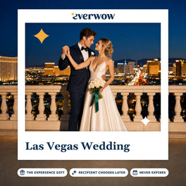 Everwow Las Vegas Wedding experience gift photo in a frame, newlyweds above the Strip