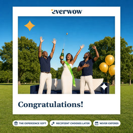 Everwow Congratulations! experience gift photo in a frame, champagne pop in the park