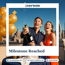 Everwow Milestone Reached experience gift photo in a frame, rooftop champagne pop