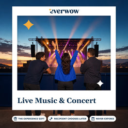 Everwow Live Music & Concert experience gift photo in a frame, friends cheering at the stage