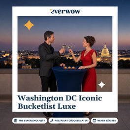Everwow Washington DC Iconic Bucketlist Luxe experience gift photo in a frame, rooftop cocktails at dusk