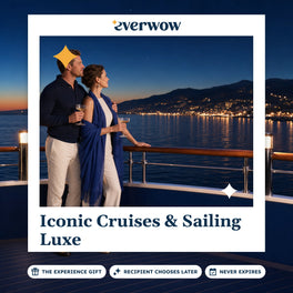 Everwow Iconic Cruises & Sailing Luxe experience gift photo in a frame, yacht deck at dusk