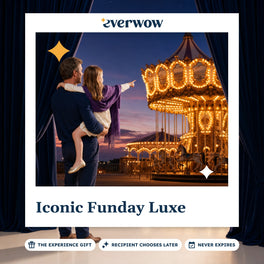 Everwow Iconic Funday Luxe experience gift photo in a frame, child watching a carousel
