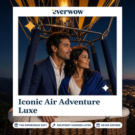 Everwow Iconic Air Adventure Luxe experience gift photo in a frame, balloon over the coast