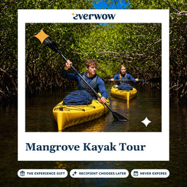 Everwow Mangrove Kayak Tour experience gift photo in a frame, kayaks in a mangrove tunnel