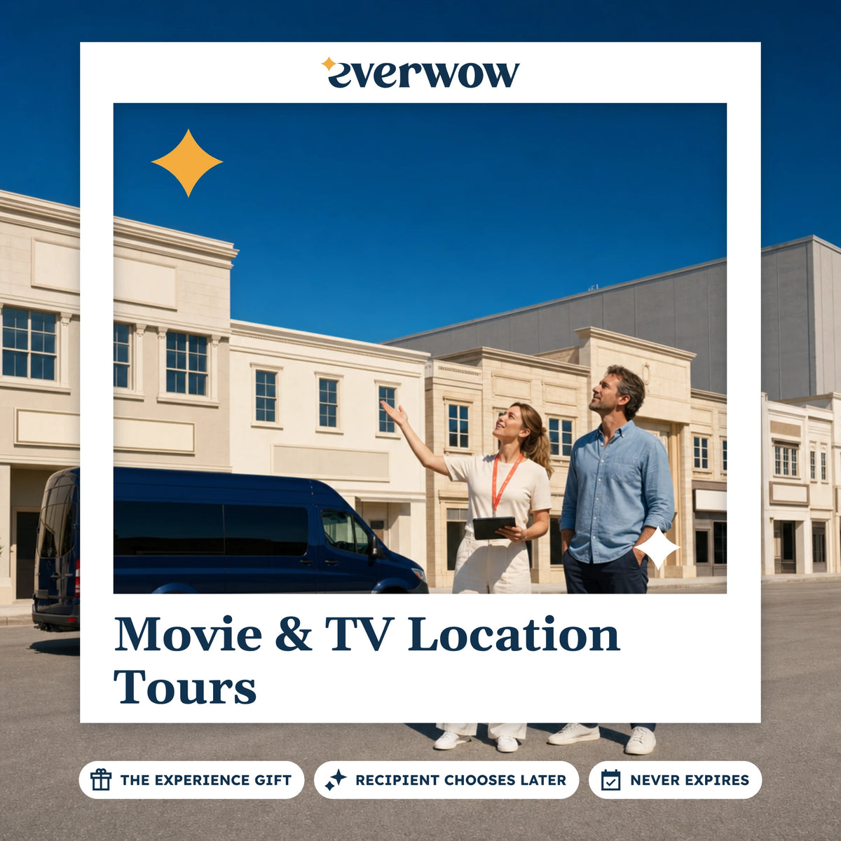 Everwow Movie & TV Location Tours experience gift photo in a frame, studio backlot street