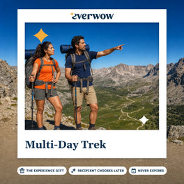 Everwow Multi-Day Trek experience gift photo in a frame, trekkers on an alpine pass