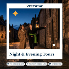 Everwow Night & Evening Tours experience gift photo in a frame, lantern-lit cobblestone lane