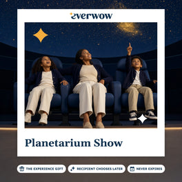 Everwow Planetarium Show experience gift photo in a frame, family under a starry dome
