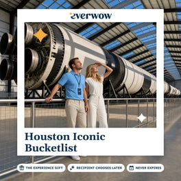 Everwow Houston Iconic Bucketlist experience gift photo in a frame, rocket on a space center tour