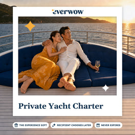 Everwow Private Yacht Charter experience gift photo in a frame, couple on a yacht bow