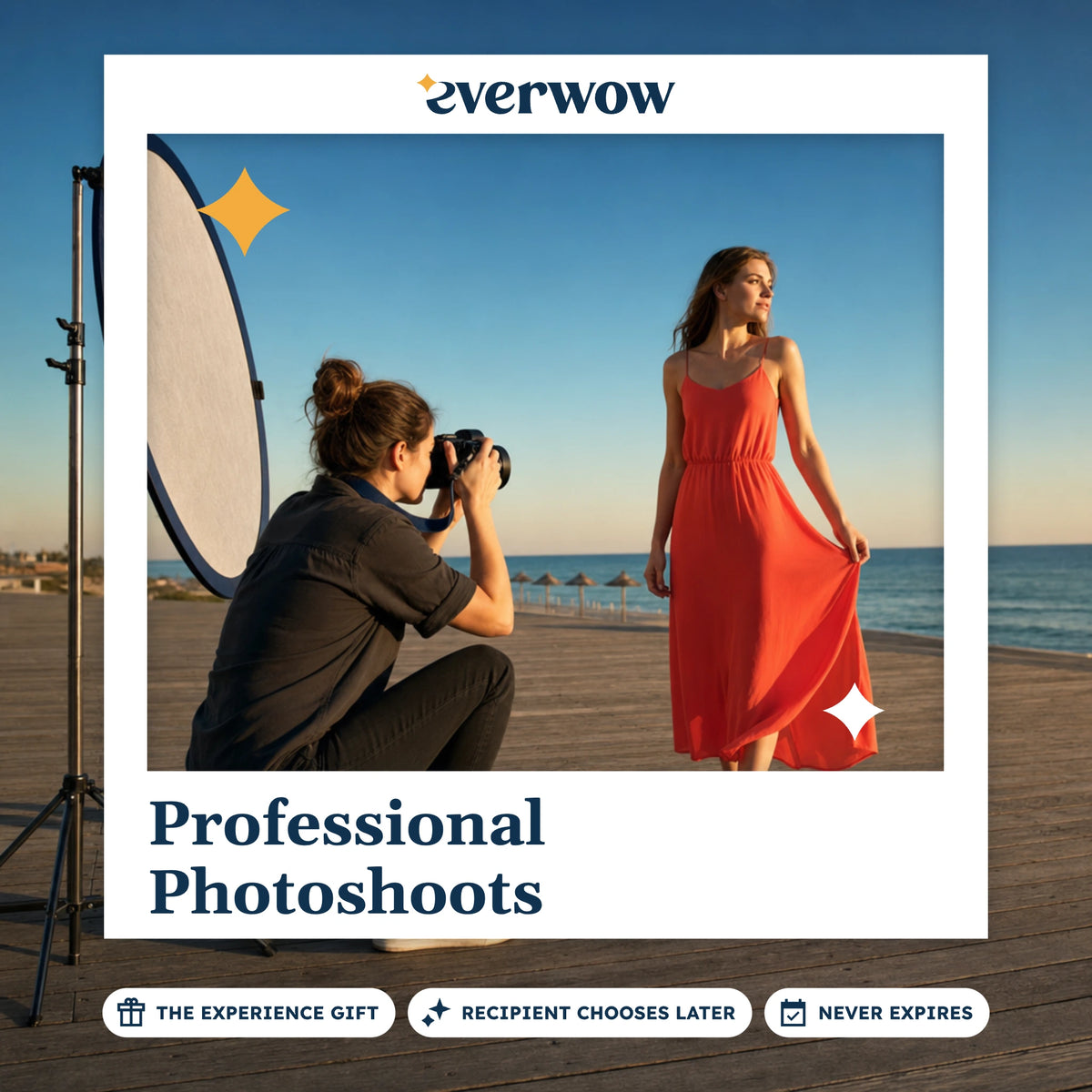 Everwow Professional Photoshoots experience gift photo in a frame, boardwalk photo session
