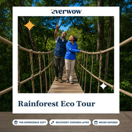 Everwow Rainforest Eco Tour experience gift photo in a frame, canopy bridge in the rainforest