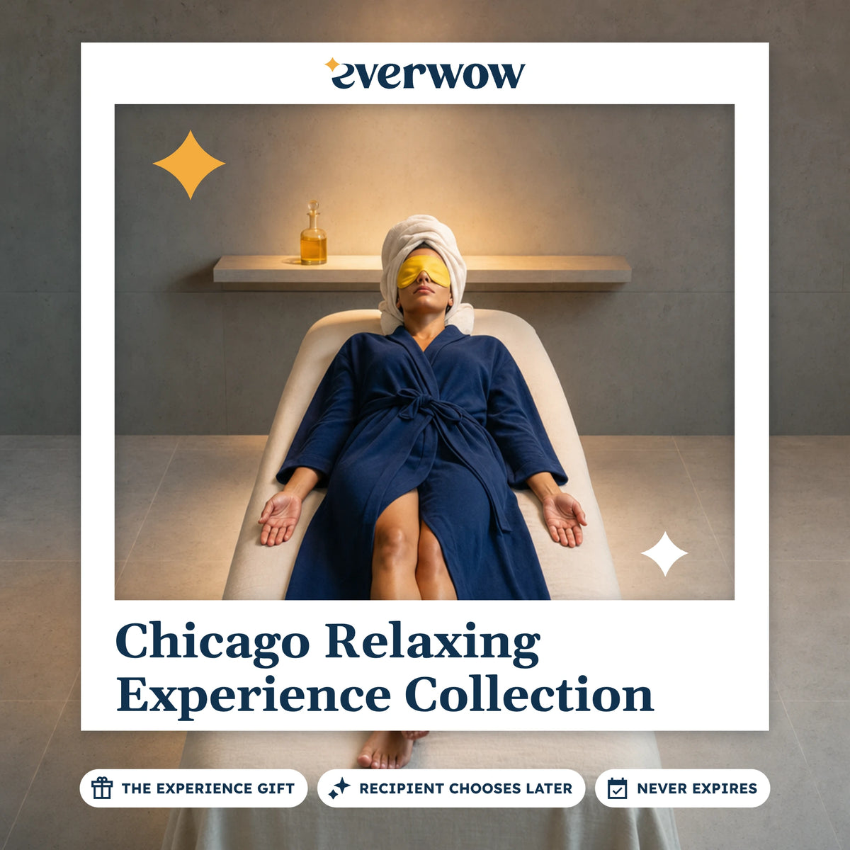 Everwow Chicago Relaxing experience gift photo in a frame, high-rise spa treatment