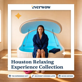 Everwow Houston Relaxing Experience Collection experience gift photo in a frame, woman at a float pod