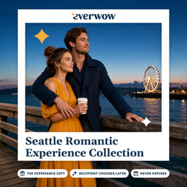 Everwow Seattle Romantic Experience Collection experience gift photo in a frame, dusk pier and Ferris wheel