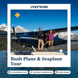 Everwow Bush Plane & Seaplane Tour experience gift photo in a frame, seaplane at an alpine lake