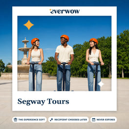 Everwow Segway Tours experience gift photo in a frame, friends on segways in a plaza