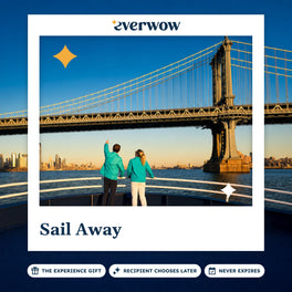 Everwow Sail Away experience gift photo in a frame, boat nearing a bridge