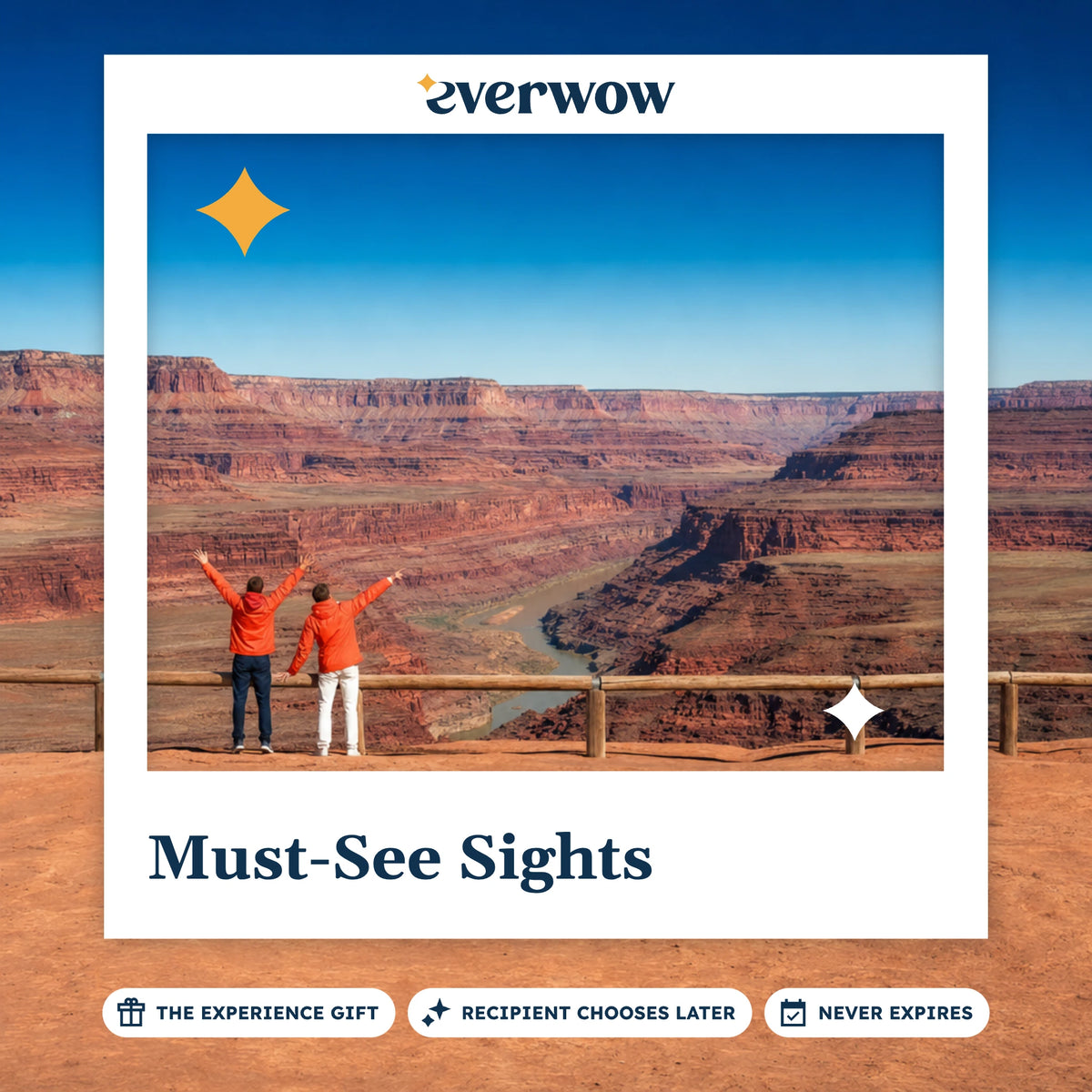 Everwow Must-See Sights experience gift photo in a frame, canyon overlook