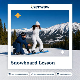 Everwow Snowboard Lesson experience gift photo in a frame, snowboard lesson on the slope