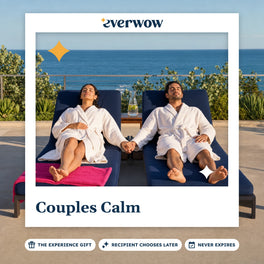 Everwow Couples Calm experience gift photo in a frame, spa terrace loungers