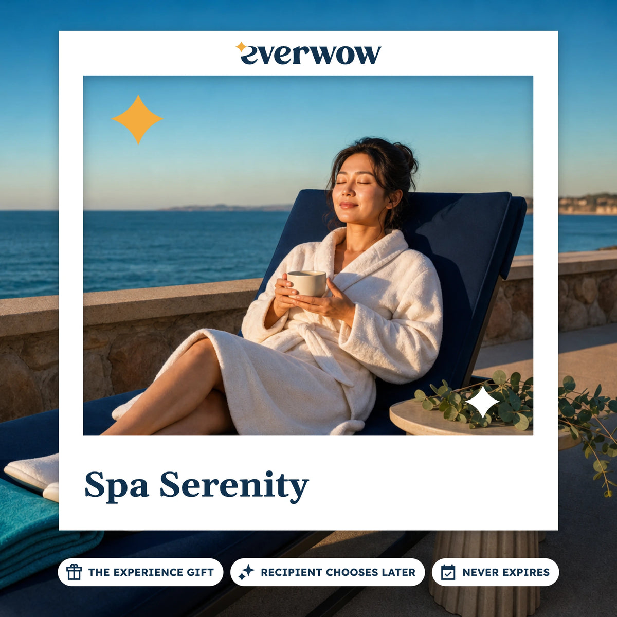 Everwow Spa Serenity experience gift photo in a frame, mother and daughter spa rest