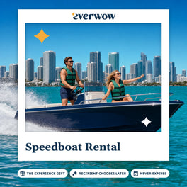 Everwow Speedboat Rental experience gift photo in a frame, speedboat on Biscayne Bay
