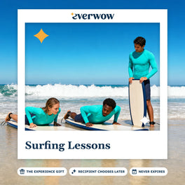 Everwow Surfing Lessons experience gift photo in a frame, surf lesson in the shallows