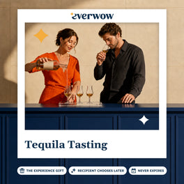 Everwow Tequila Tasting experience gift photo in a frame, tequila flight being poured