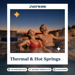 Everwow Thermal & Hot Springs experience gift photo in a frame, couple in a hot spring pool