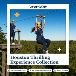 Everwow Houston Thrilling Experience Collection experience gift photo in a frame, zip line over the bayou