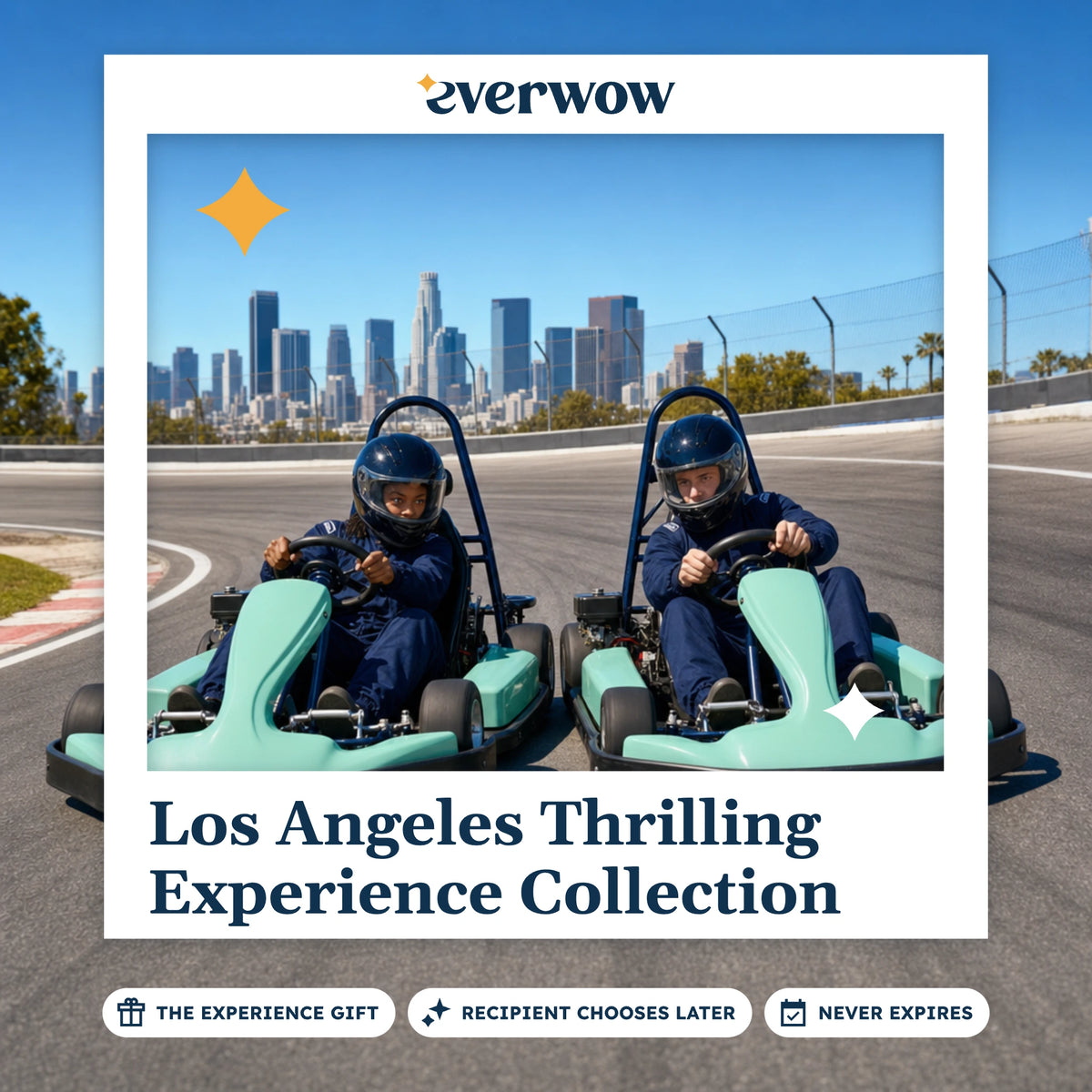 Everwow Los Angeles Thrilling Experience Collection gift photo in a frame, go-kart race