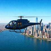 Couple gazing from a helicopter window over the skyline, New York City Thrilling Experience Collection experience gift