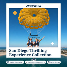 Everwow San Diego Thrilling Experience Collection experience gift photo in a frame, parasailing over the bay