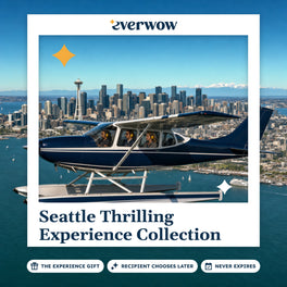 Everwow Seattle Thrilling Experience Collection experience gift photo in a frame, floatplane over Seattle