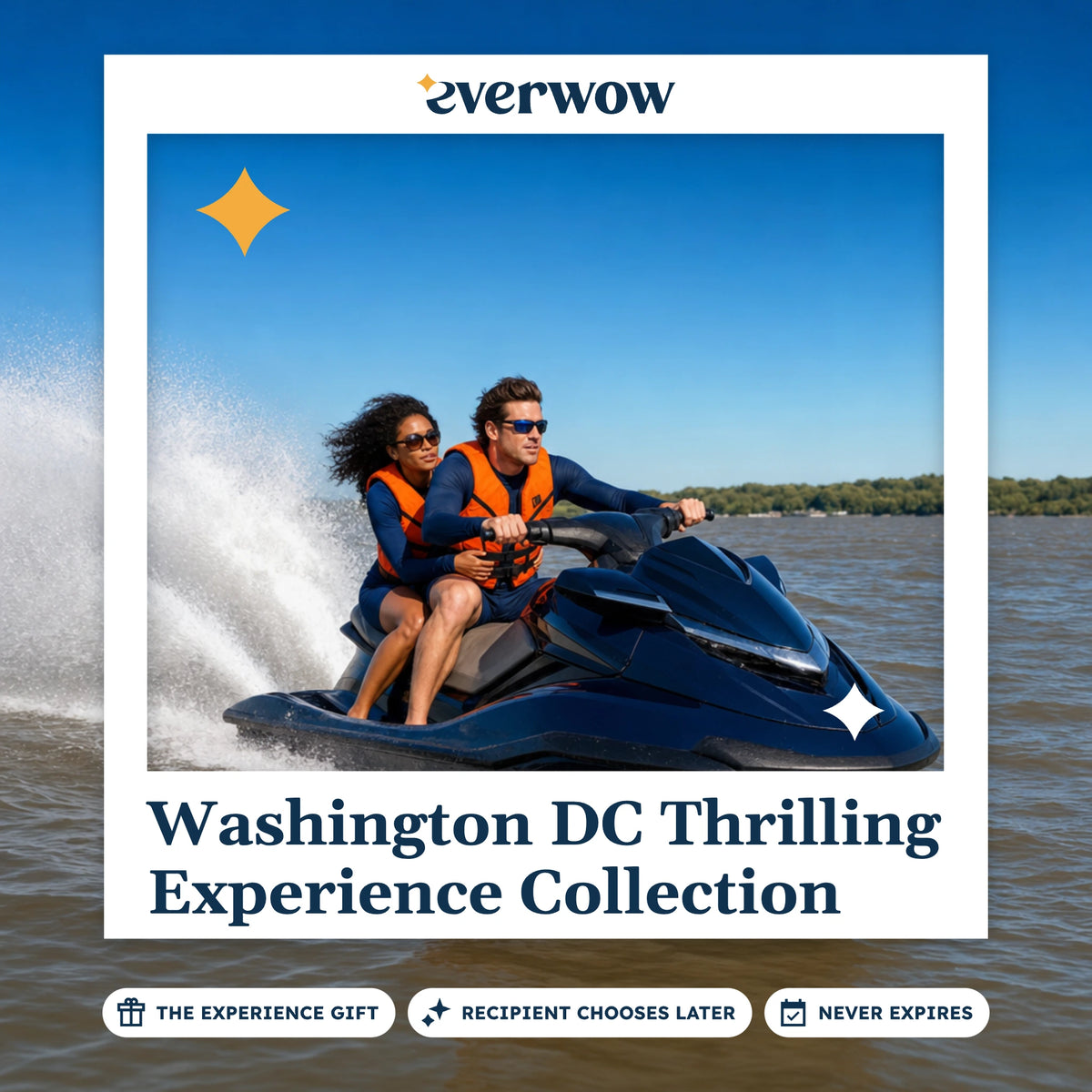 Everwow Washington DC Thrilling Experience Collection experience gift photo in a frame, Potomac jet ski