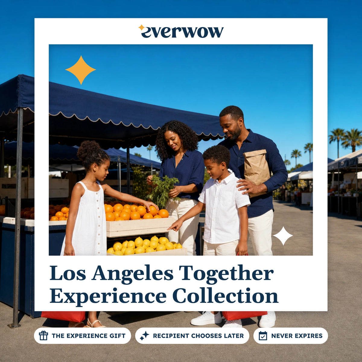 Everwow Los Angeles Together Experience Collection gift photo in a frame, farmers market visit