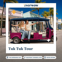 Everwow Tuk Tuk Tour experience gift photo in a frame, tuk-tuk on a Key West street