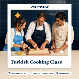 Everwow Turkish Cooking Class experience gift photo in a frame, phyllo folding in class