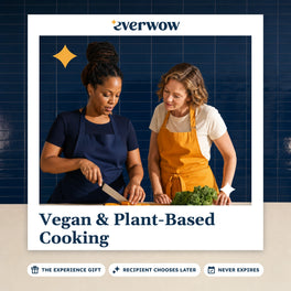Everwow Vegan & Plant-Based Cooking experience gift photo in a frame, chopping fresh vegetables