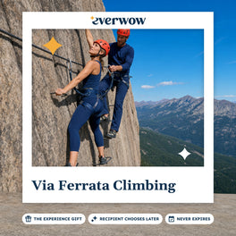 Everwow Via Ferrata Climbing experience gift photo in a frame, climbers on a rock face